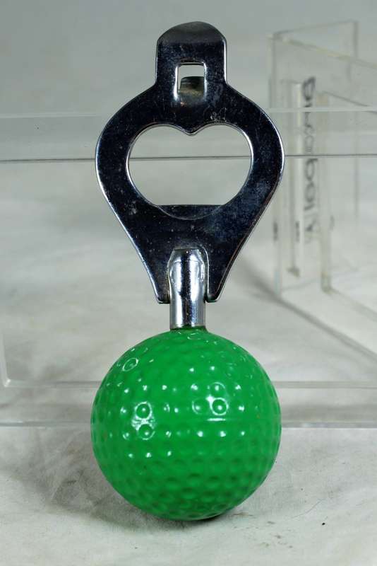 Bottle opener - green golf ball