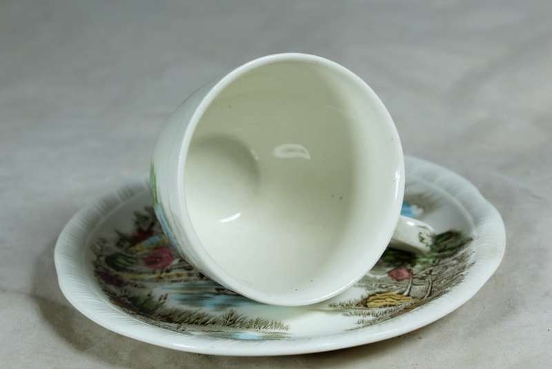 Alfred Meakin - constables cottage - demitasse duo