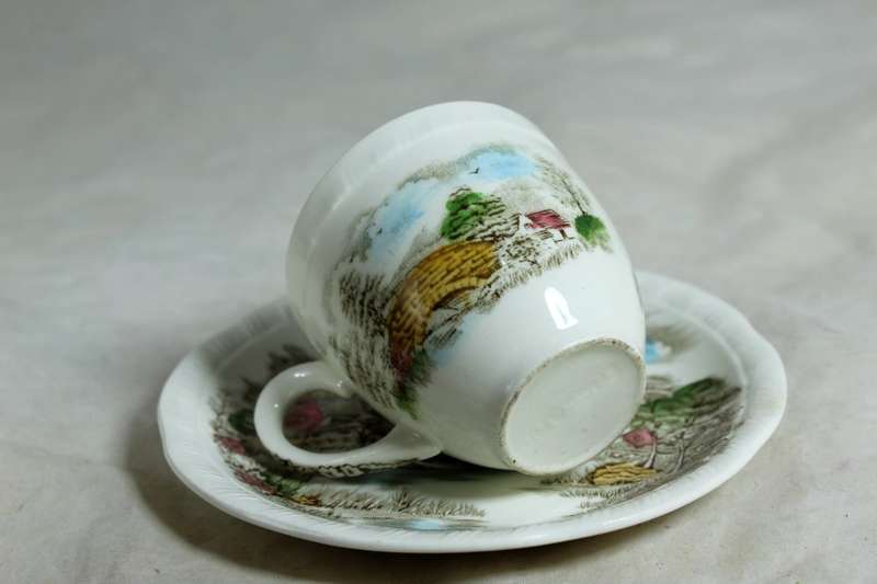 Alfred Meakin - constables cottage - demitasse duo