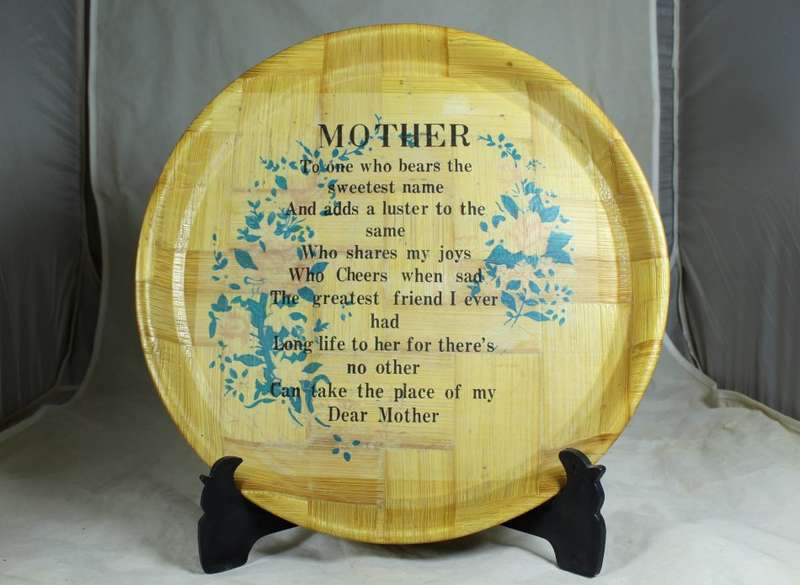 Mother - wooden display plate