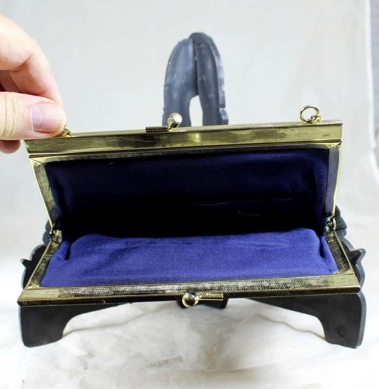 Petit Point evening clutch bag with purse
