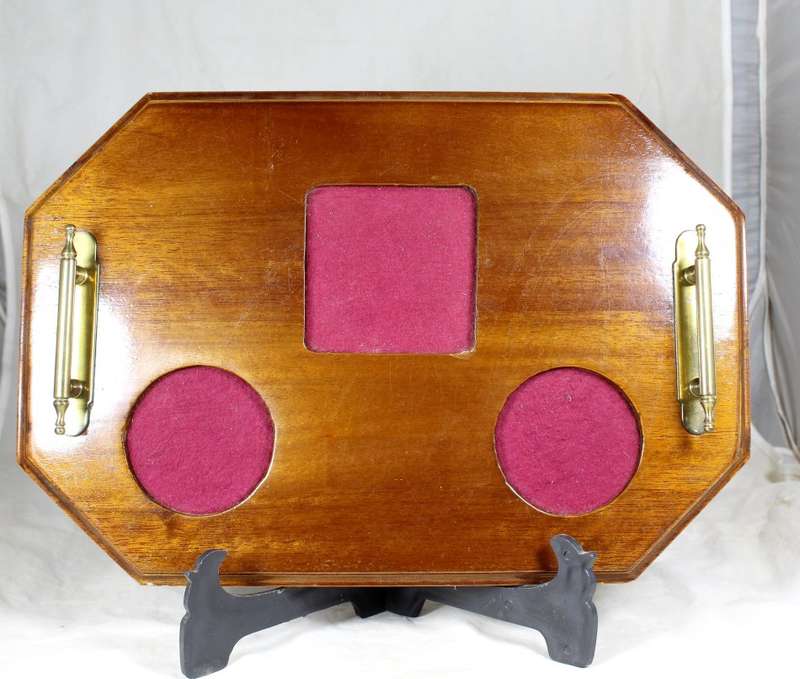 Desk tray with heavy glass decanter - branded Toyota