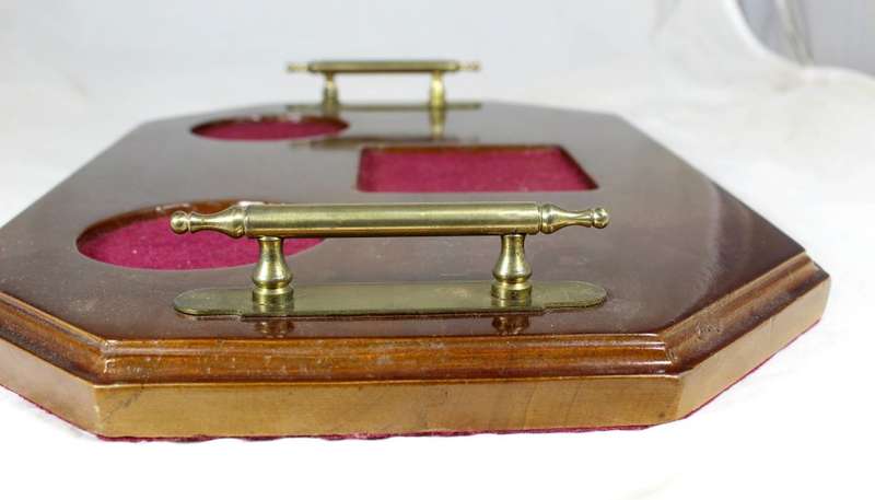Desk tray with heavy glass decanter - branded Toyota