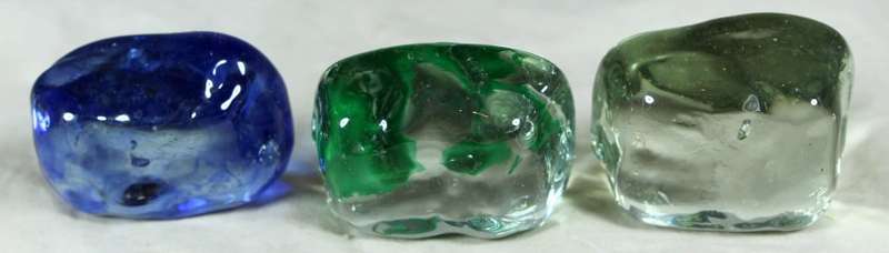 Trio of Glass Stones - Sparkling!!!!! Bid Now!!!