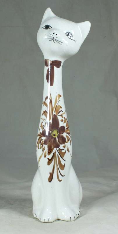 Tall Crackled Glaze Cat - Stunning!!!!