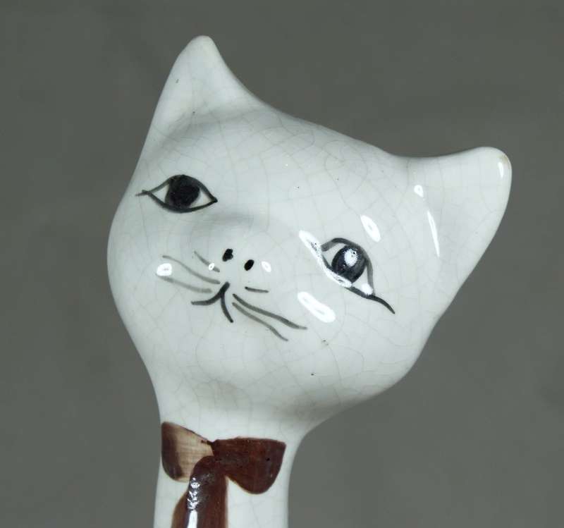 Tall Crackled Glaze Cat - Stunning!!!!