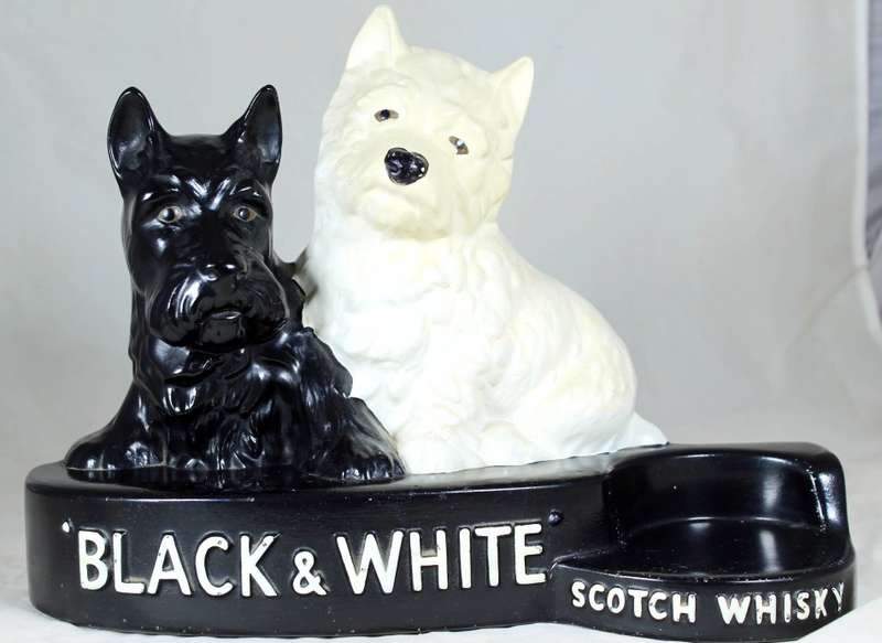 A Made in England Brentleigh Ware - Black & White Scotch Whisky Advertising Display !!!!