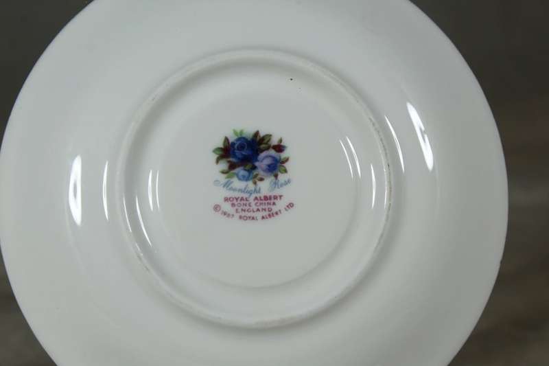 A STUNNING ROYAL ALBERT - MOONLIGHT ROSE - DEMITASSE DUO - BID NOW !!!