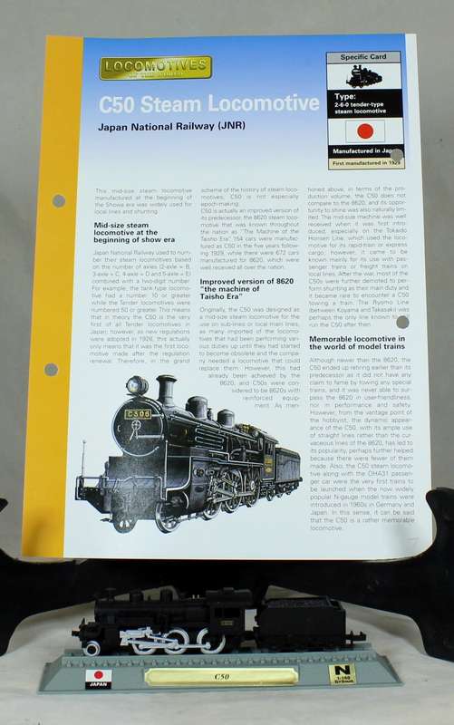 Del Prado - Locomotives of the world - N gauge - Japan national railway C50 steam locomotive