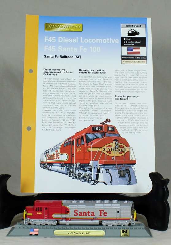 Del Prado - Locomotives of the world - N gauge - F45 Sante FE 100 Diesel