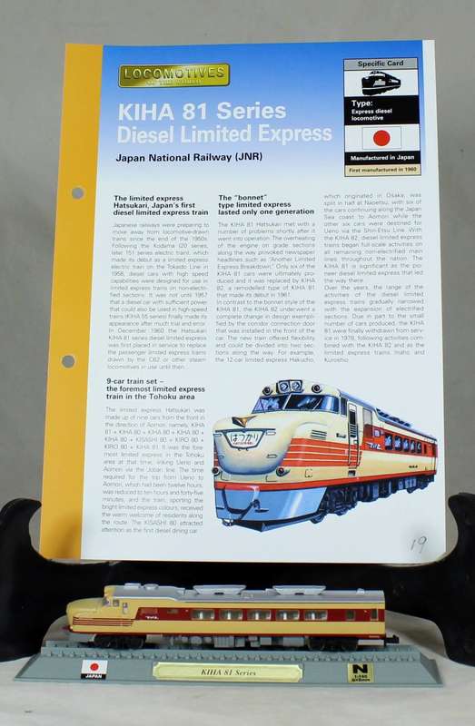 Del Prado - Locomotives of the world - N gauge - JNR KIHA 81 Series diesel