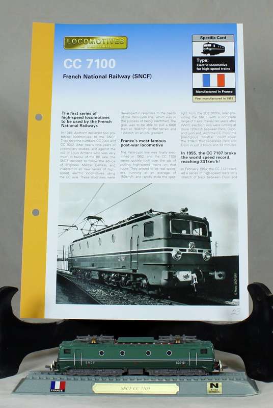 Del Prado - Locomotives of the world - N gauge - SNCF CC 7100