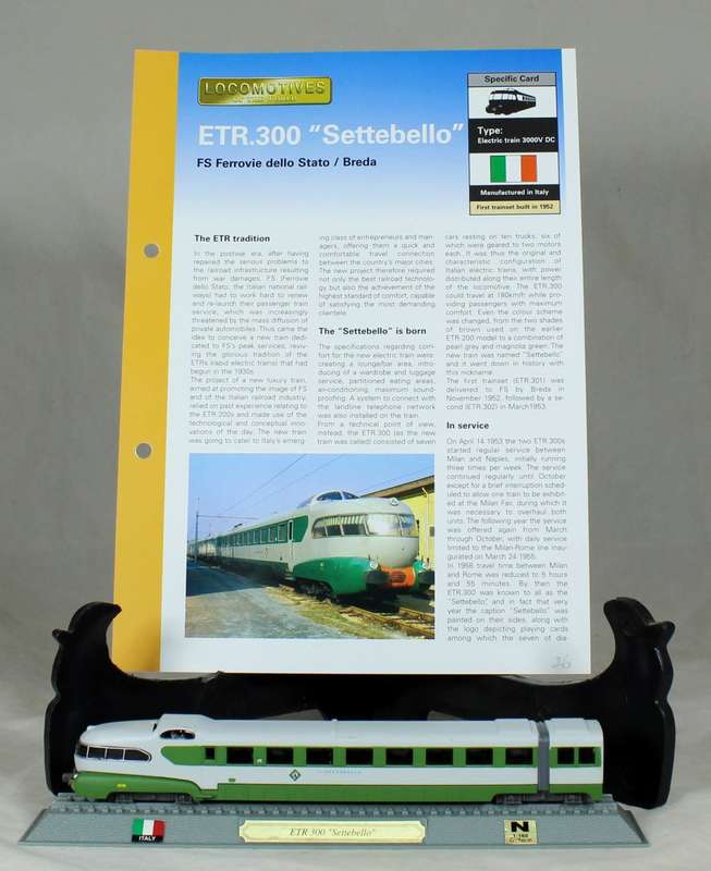 DEL PRADO-LOCOMOTIVES OF THE WORLD-N-GAUGE - ETR.300 `SETTEBELLO` - BID NOW!!!