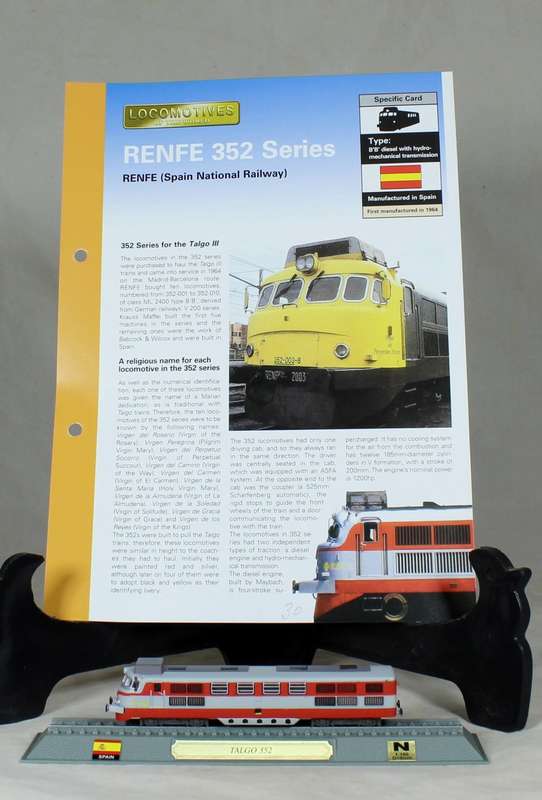 Del Prado - Locomotives of the world - N gauge - Renfe 352 SERIES