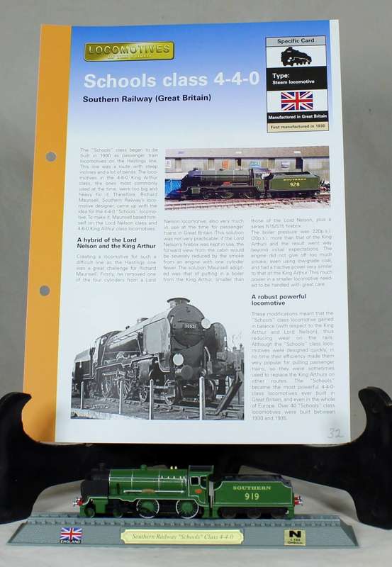 Del Prado - Locomotives of the world - N gauge - Southern railway school class  4-4-0