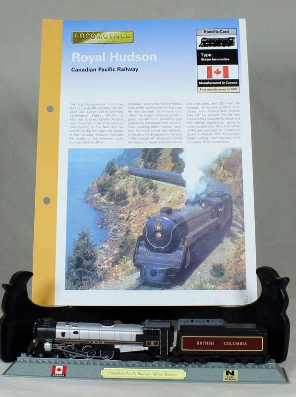 Del Prado - Locomotives of the world - N gauge - Canadian Royal Hudson