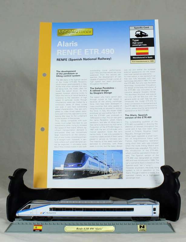 Del Prado - Locomotives of the world - N gauge - Renfe ETR.490 Alaris