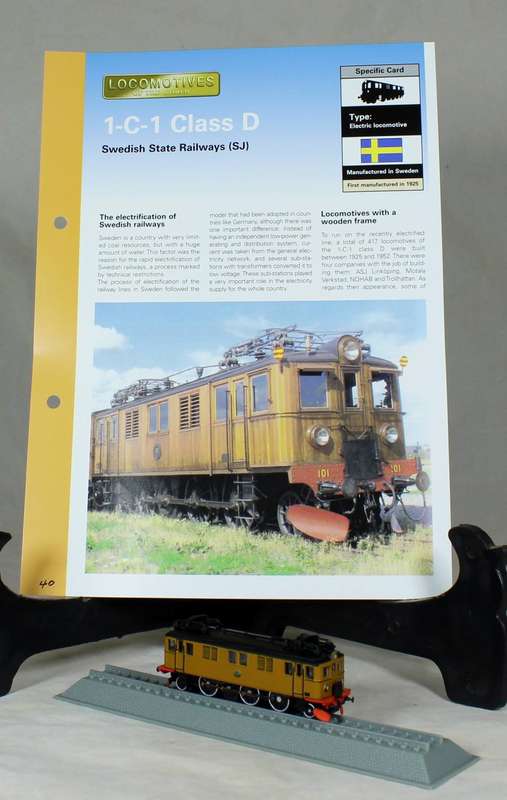 Del Prado - Locomotives of the world - N gauge - Swedish state railways 1-C-1 Class D