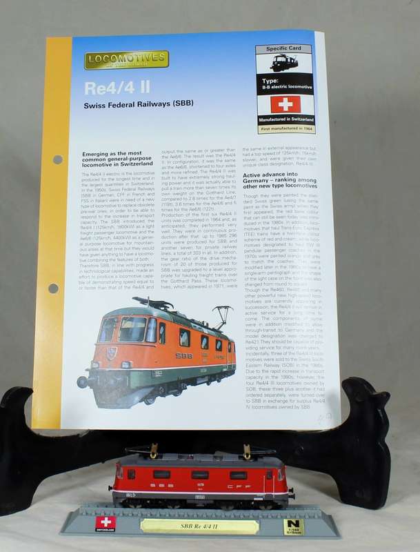 Del Prado - Locomotives of the world - N gauge - Swiss federal railways RE4/4 II