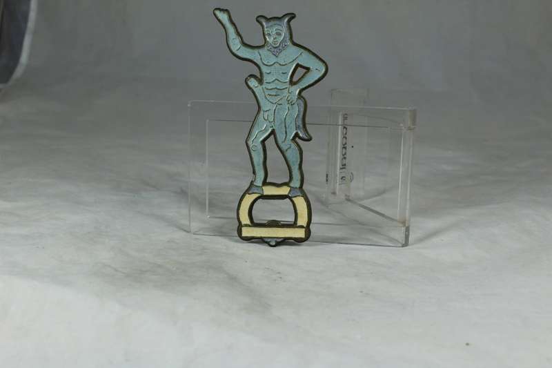 Bottle opener - Brass & enamel Greek god