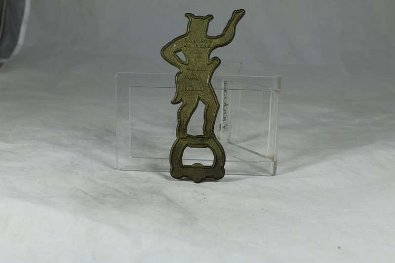 Bottle opener - Brass & enamel Greek god