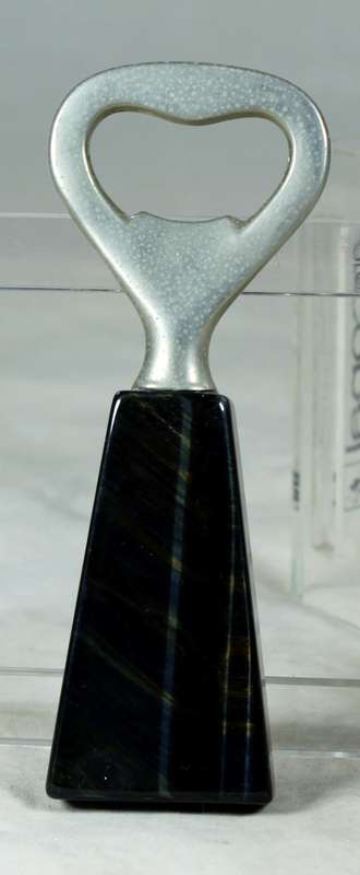 Bottle opener - Marble and silver