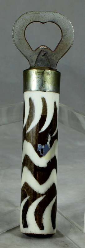 Bottle opener - Bone handle with stripes