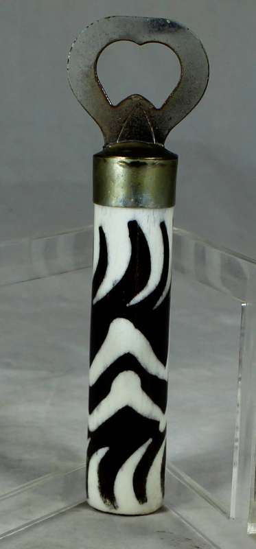 Bottle opener - Bone handle with stripes