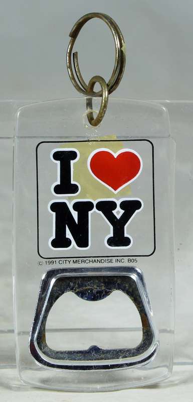Bottle opener with key ring