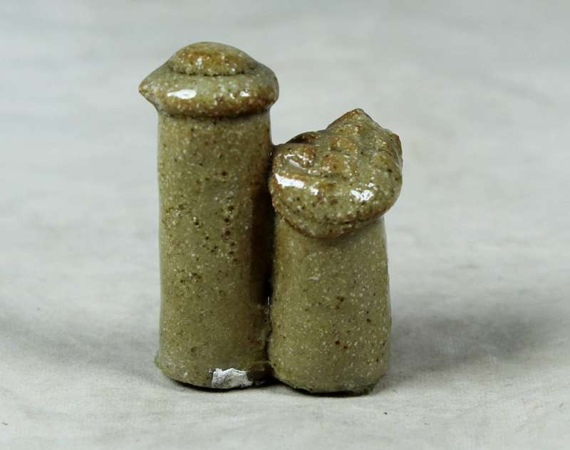 Miniature smiling couple