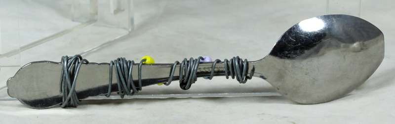 Miniature teaspoon with beads