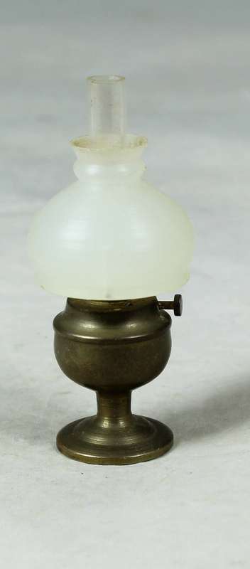 Miniature brass table lamp