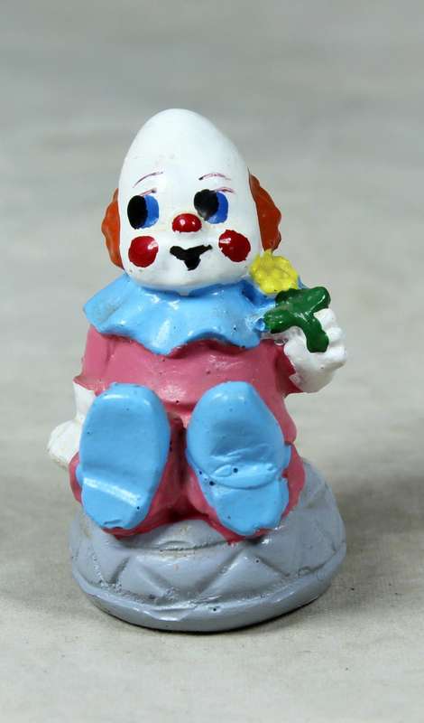 MINIATURE - A BABY CLOWN HOLDING A FLOWER - BID NOW!!!