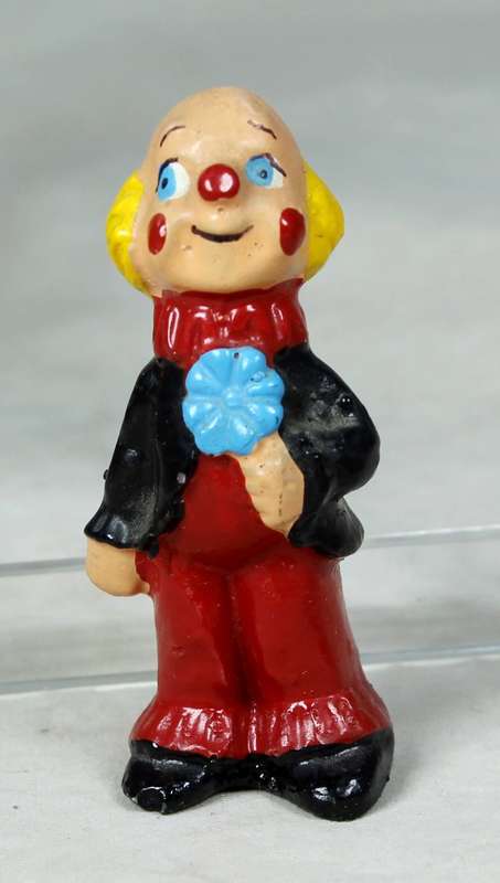 MINIATURE - CLOWN WITH A BLUE FLOWER - BID NOW!!!