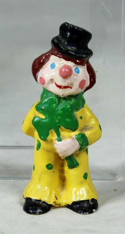 MINIATURE - CLOWN WITH A THREE LEAF CLOVER - BID NOW!!!