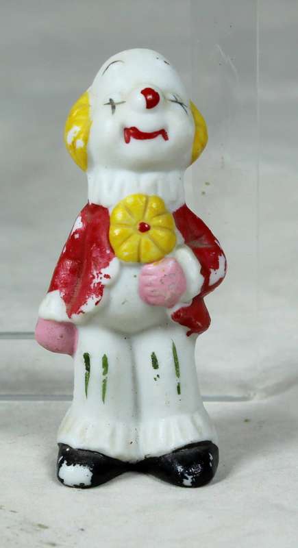 MINIATURE -  CLOWN WITH A YELLOW FLOWER  - BID NOW!!!