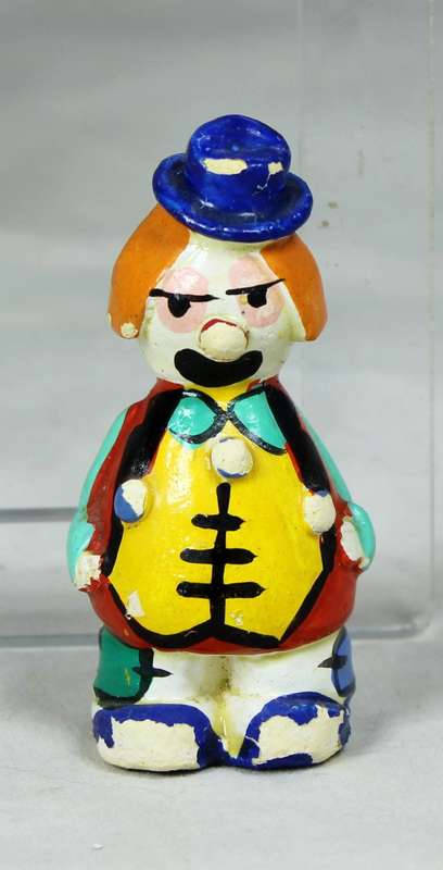 MINIATURE - CLOWN IN A YELLOW BIB - BID NOW!!!