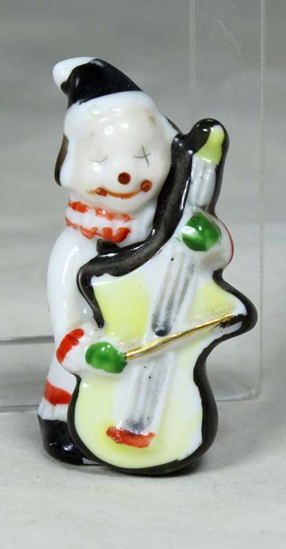 MINIATURE - CLOWN PLAYING A DOUBLE BASS - BID NOW!!!