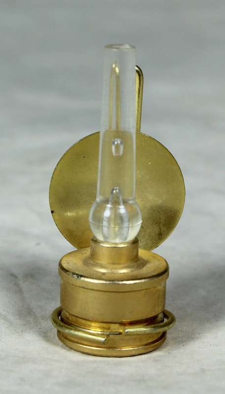 Miniature bronze gas light with reflector