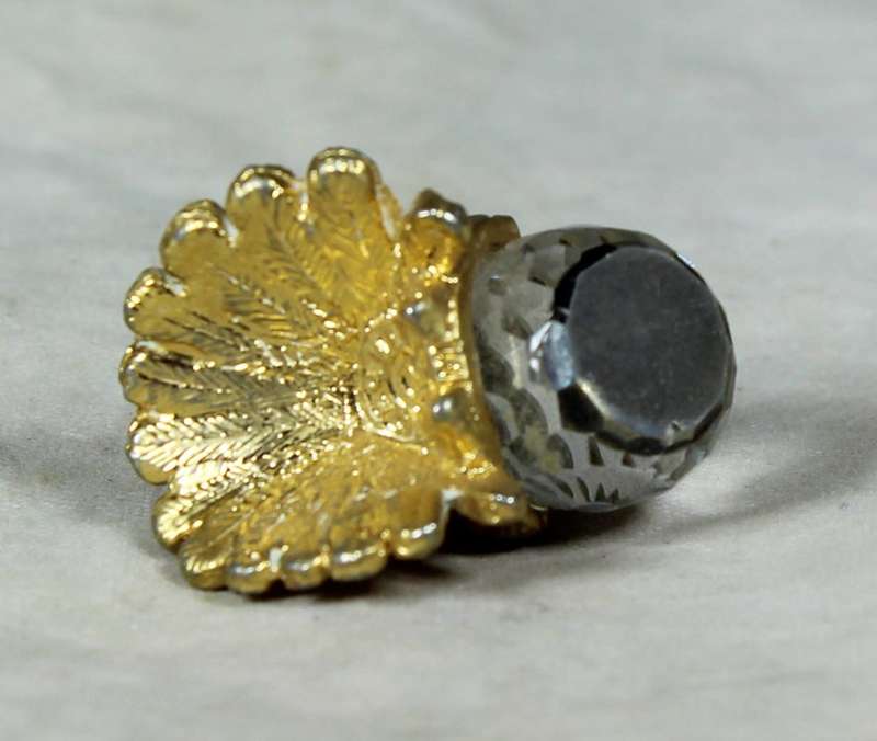 Miniature metal and glass dove