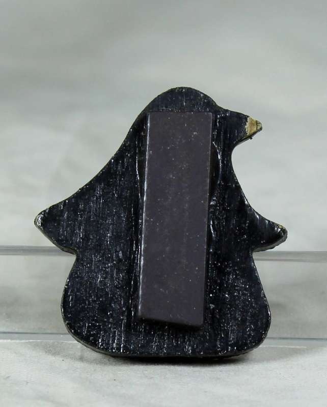 Miniature wooden penguin fridge magnet