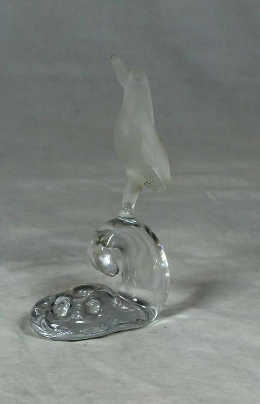 Frosted penguin on a pedestal