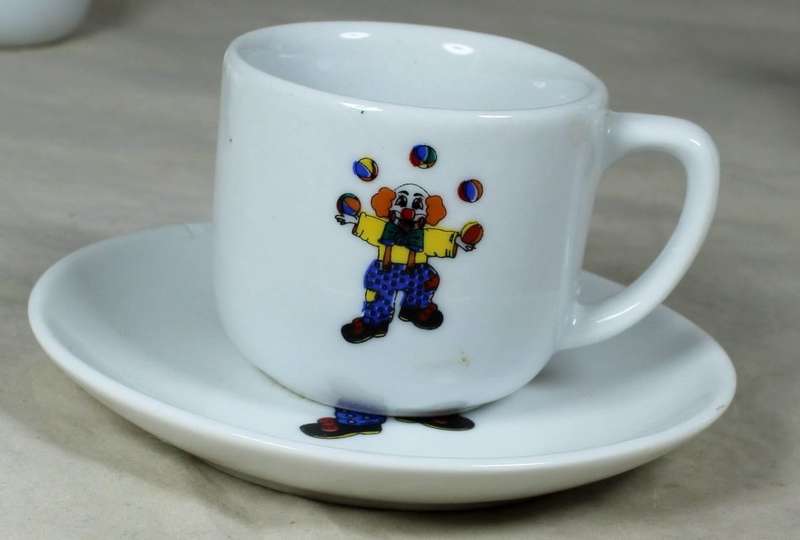 Children's clown tea set