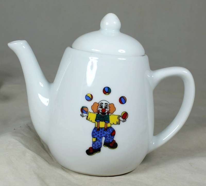 Children's clown tea set