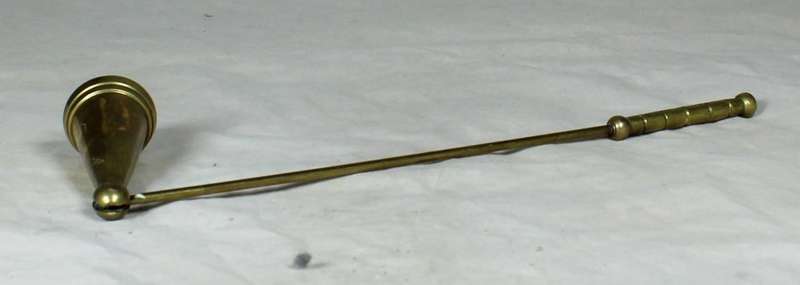 A BRASS CANDLE SNUFFER  - BID NOW!!!!