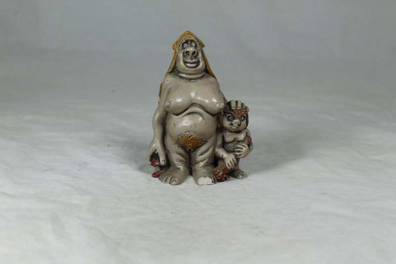 A MOTHER AND BABY TROLL TAKING A WALK - BID NOW!!!!