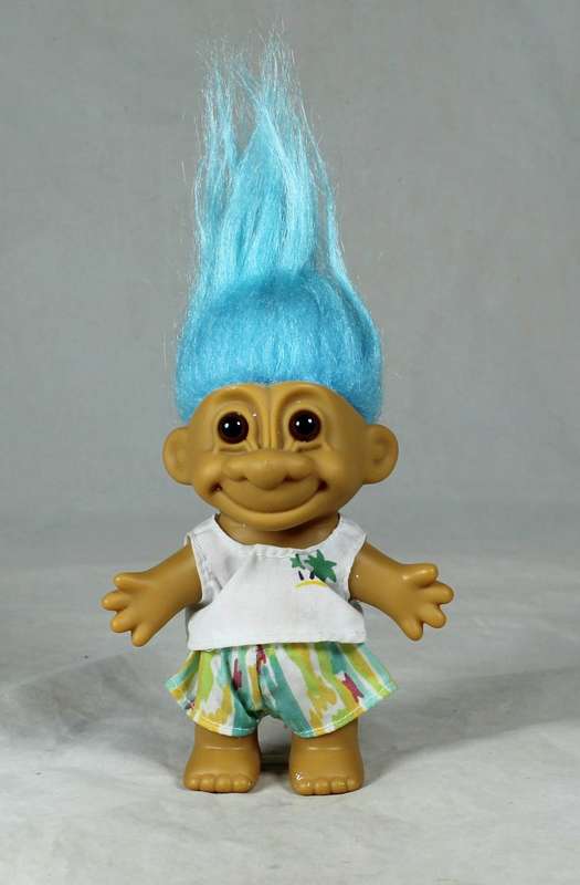 RUSS TROLL DOLL MADE IN CHINA-IN SUMMER CLOTHES-BID NOW!!!!