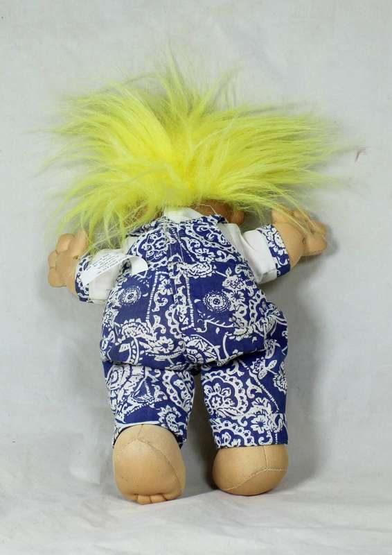 RUSS TROLL DOLL MADE IN CHINA - WITH A BLUE JUMPER - BID NOW!!!!