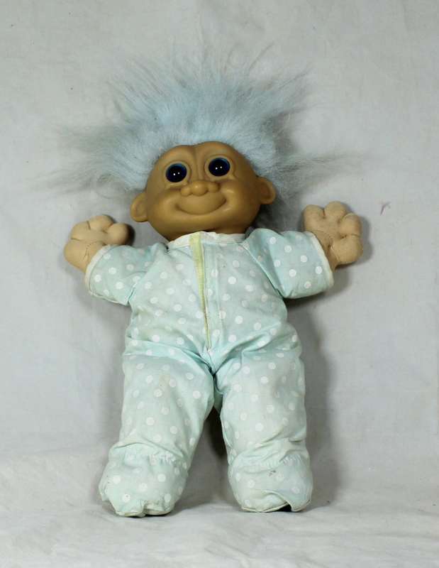 RUSS TROLL DOLL MADE IN CHINA - A LARGE TROLL IN PAJAMAS - BID NOW!!!!