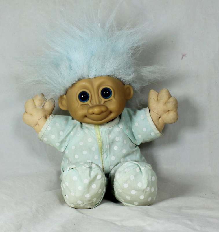 RUSS TROLL DOLL MADE IN CHINA - A LARGE TROLL IN PAJAMAS - BID NOW!!!!